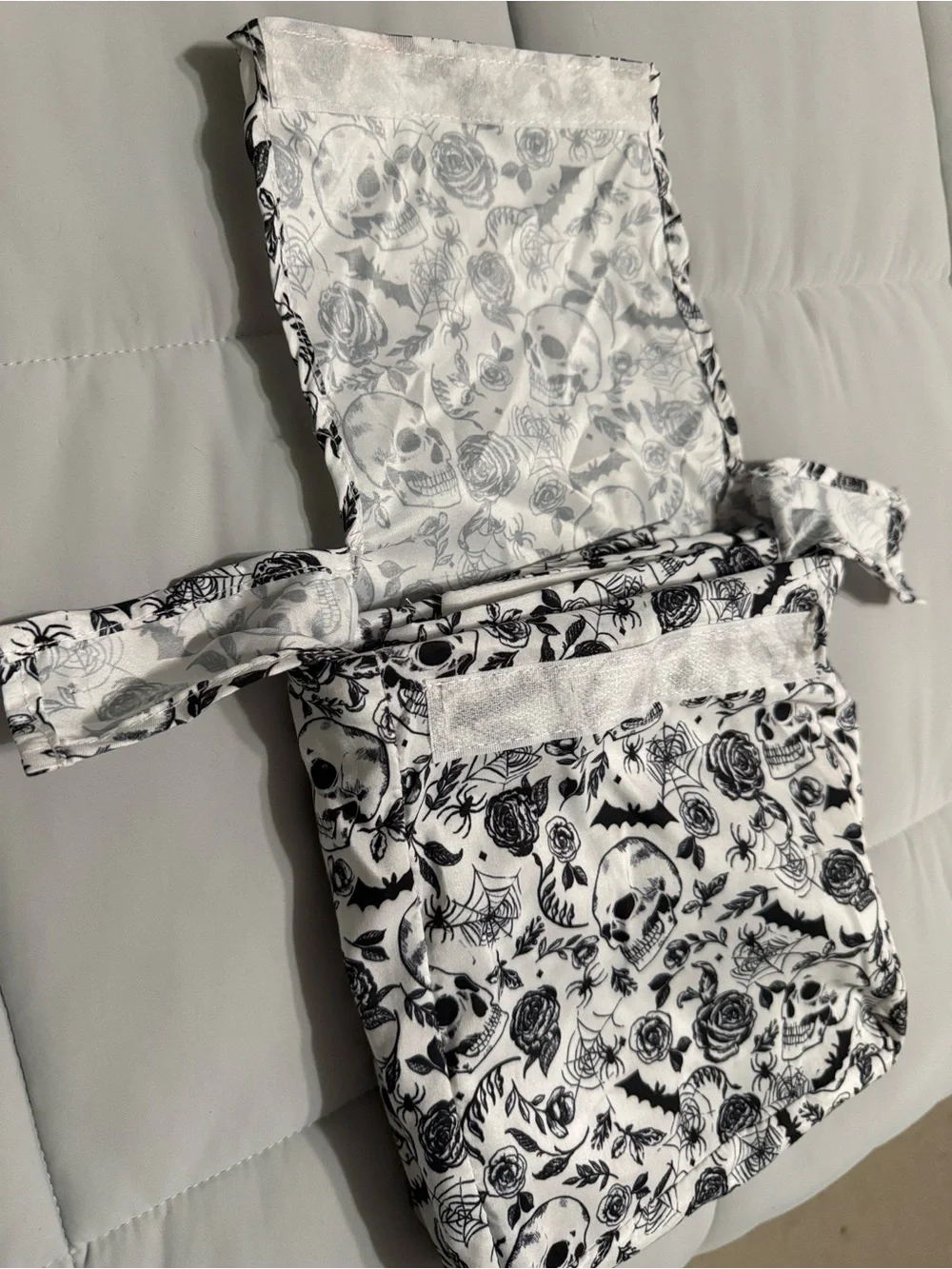 Halloween Twin Sheet/Pillowcase NO FITTED SHEET! Skull/Floral Print
